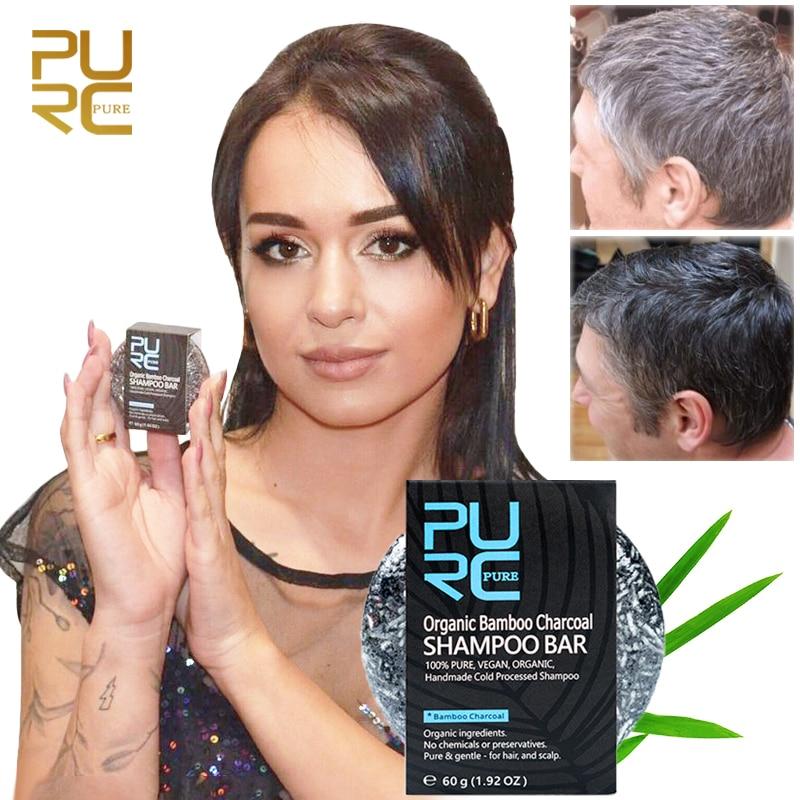 Gray/White Hair Natural Color Dye Treatment Bamboo Charcoal Clean Detox Soap - Inspiredluxe
